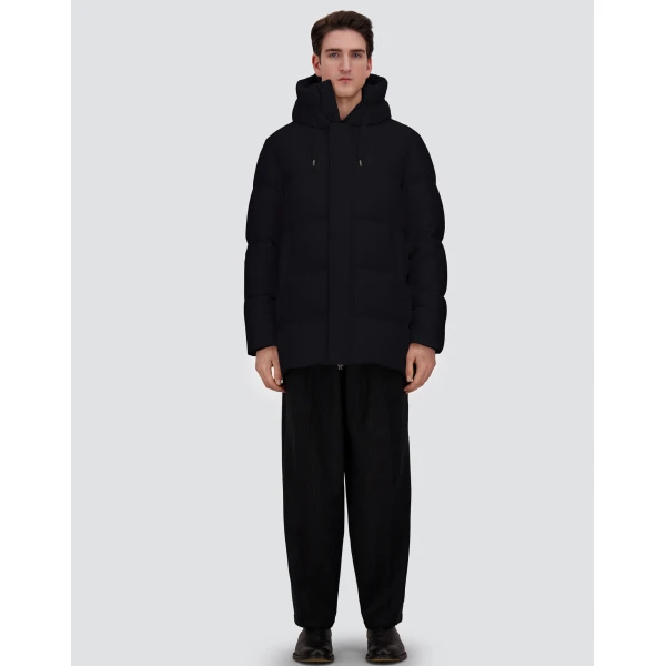 Herno Black Jacket in Cashmere, Silk and Nylon with Iridescent Effect | Men's Jackets | Luxury Shoes 
