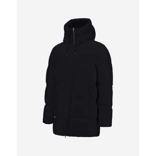 Herno Black Jacket in Cashmere, Silk and Nylon with Iridescent Effect | Men's Jackets | Luxury Shoes 