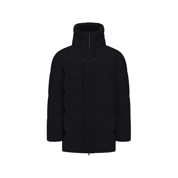 Herno Black Jacket in Cashmere, Silk and Nylon with Iridescent Effect | Men's Jackets | Luxury Shoes 