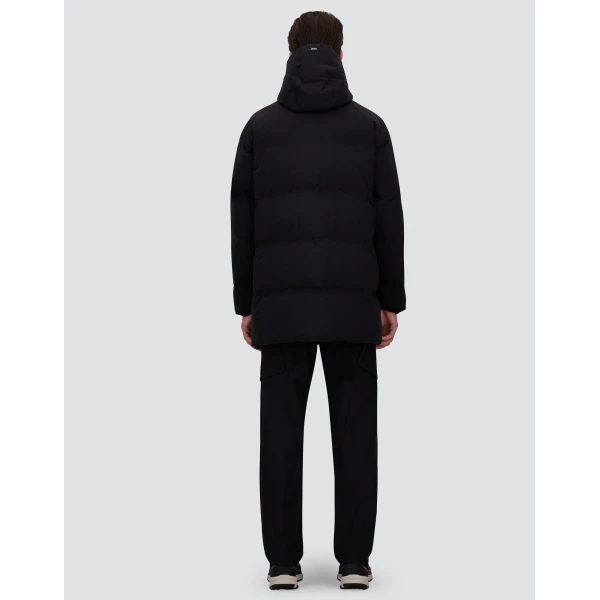 Herno Black Long Jacket in New Impact | Men's Jackets | Luxury Shoes 