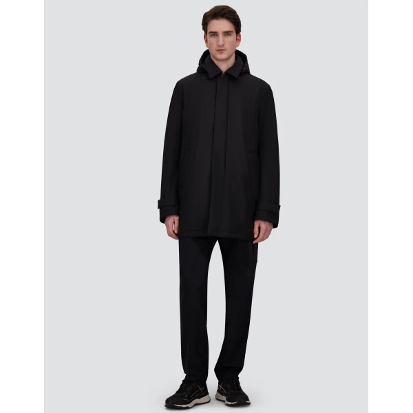 Herno Black Long Parka in 2-Layer Windstopper | Men's Coats | Luxury Shoes 