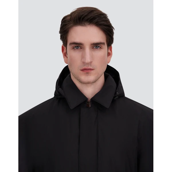 Herno Black Long Parka in 2-Layer Windstopper | Men's Coats | Luxury Shoes 