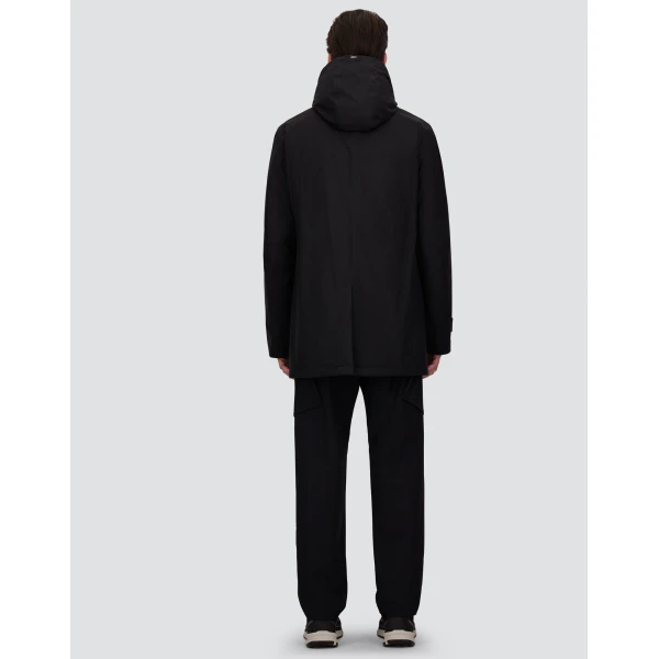 Herno Black Long Parka in 2-Layer Windstopper | Men's Coats | Luxury Shoes 