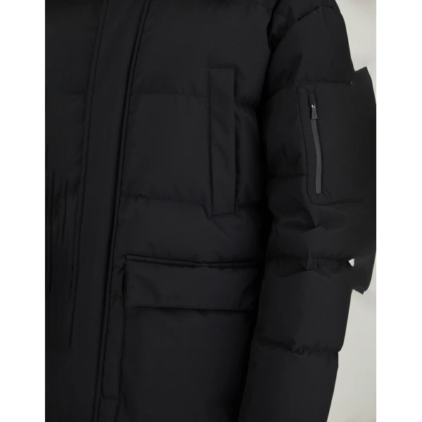 Herno Black Long Quilted Parka in 2-Layer Windstopper | Men's Coats | Luxury Shoes 