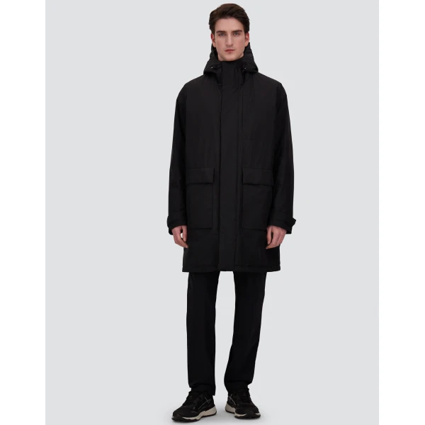 Herno Black Parka in 2-Layer Windstopper | Men's Coats | Luxury Shoes 