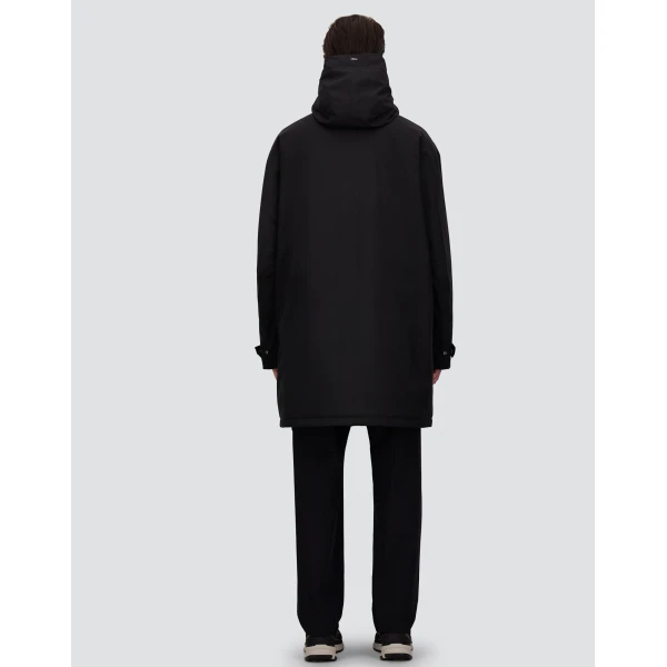 Herno Black Parka in 2-Layer Windstopper | Men's Coats | Luxury Shoes 