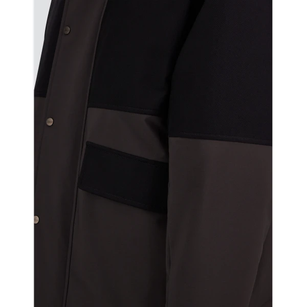 Herno Black Shacket in Matte Twill and Cotton Twill | Men's Jackets | Luxury Shoes 