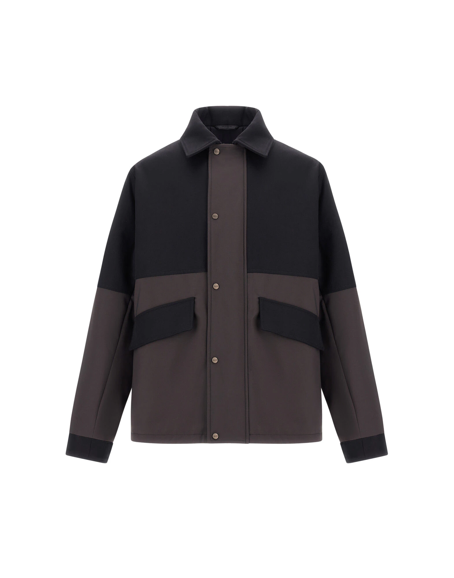 Herno Black Shacket in Matte Twill and Cotton Twill Herno Black Shacket in Matte Twill and Cotton Twill | Men's Jackets | Luxury Shoes