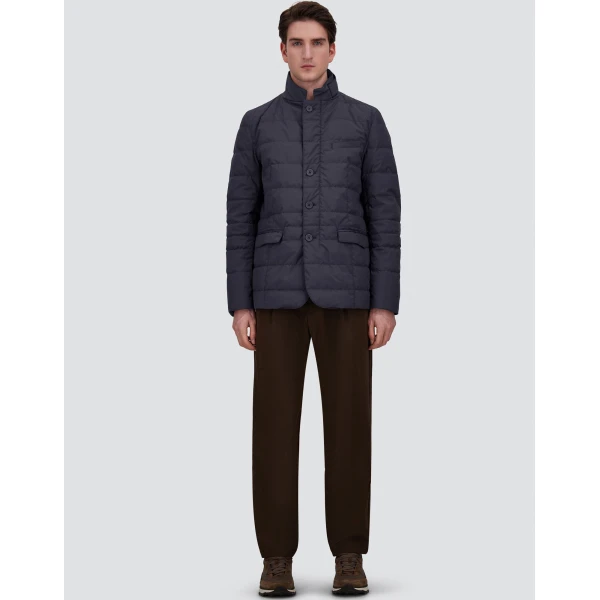 Herno Blue Blazer in 2-Layer Windstopper | Men's Jackets | Luxury Shoes 
