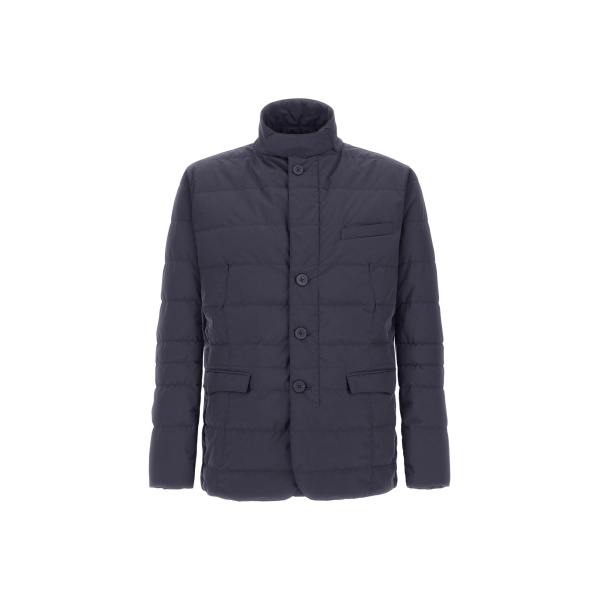 Herno Blue Blazer in 2-Layer Windstopper | Men's Jackets | Luxury Shoes 