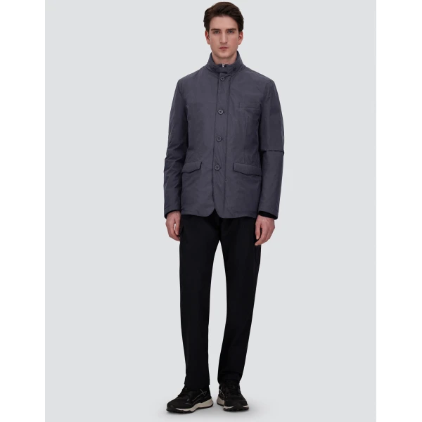 Herno Blue Blazer with Bib in 2-Layer Windstopper | Men's Jackets | Luxury Shoes 