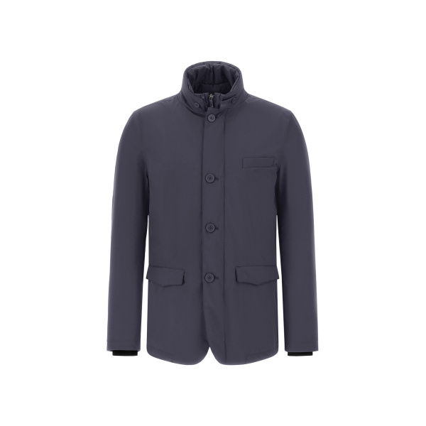 Herno Blue Blazer with Bib in 2-Layer Windstopper | Men's Jackets | Luxury Shoes 