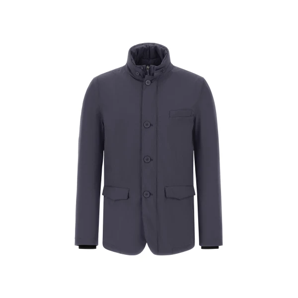 Herno Blue Blazer with Bib in 2-Layer Windstopper | Men's Jackets | Luxury Shoes 