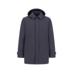 Herno Blue Long Parka in 2-Layer Windstopper | Men's Coats | Luxury Shoes 
