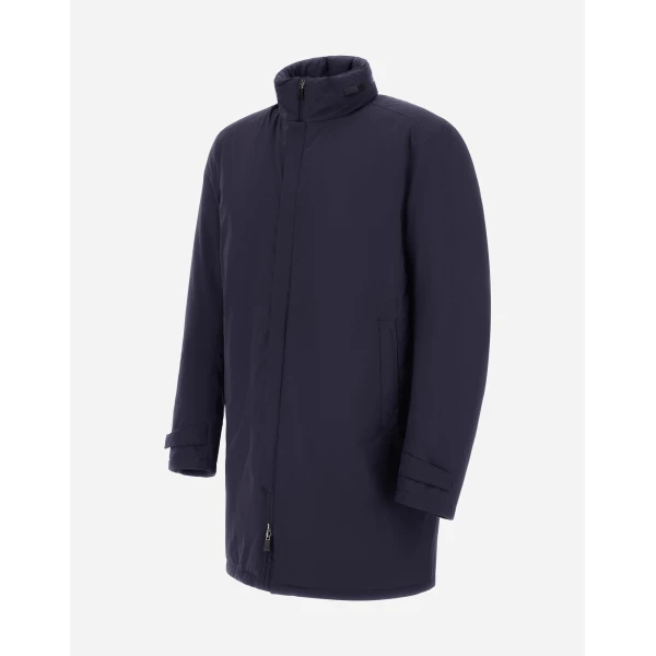 Herno Blue Raincoat in 2-Layer Windstopper | Men's Coats | Luxury Shoes 
