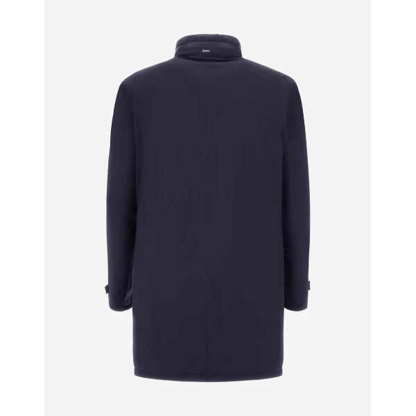 Herno Blue Raincoat in 2-Layer Windstopper | Men's Coats | Luxury Shoes 