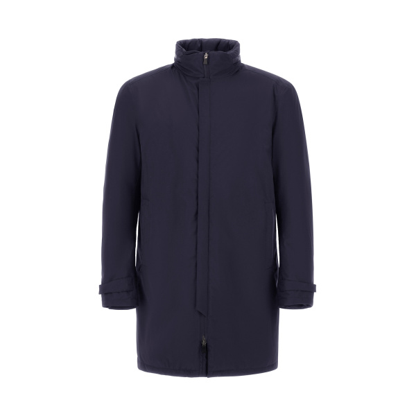 Herno Blue Raincoat in 2-Layer Windstopper | Men's Coats | Luxury Shoes 