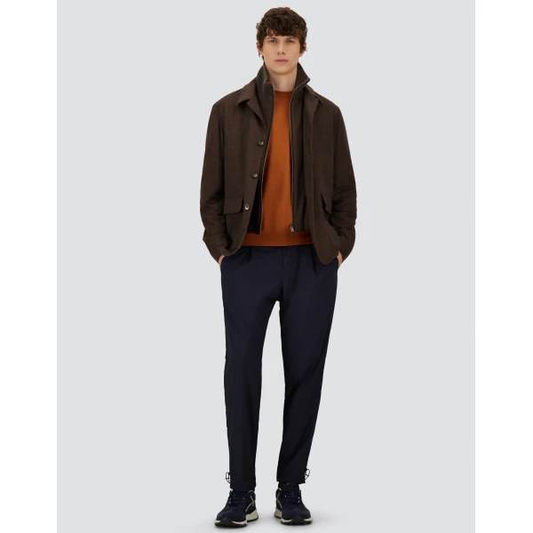 Herno Blue Resort Trousers in Lightweight Stretch Nylon | Men's Trousers | Luxury Shoes 