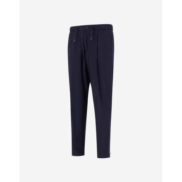 Herno Blue Resort Trousers in Lightweight Stretch Nylon | Men's Trousers | Luxury Shoes 