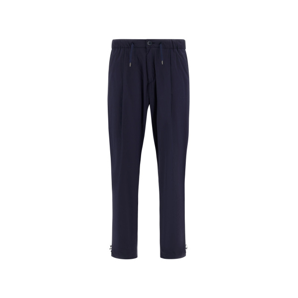 Herno Blue Resort Trousers in Lightweight Stretch Nylon | Men's Trousers | Luxury Shoes 