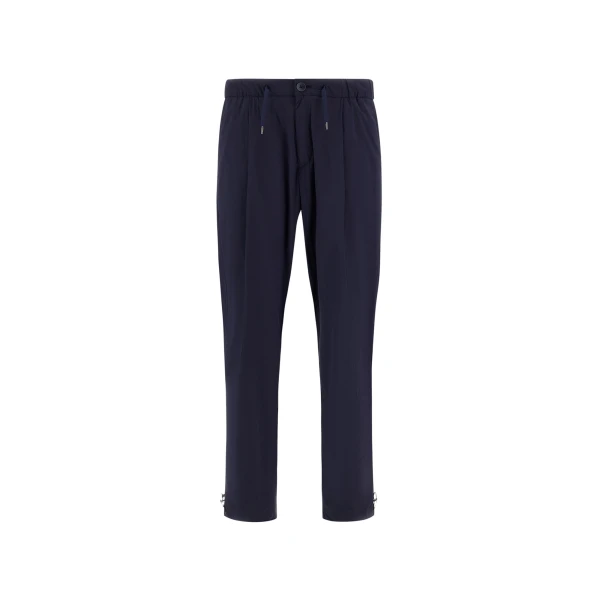 Herno Blue Resort Trousers in Lightweight Stretch Nylon | Men's Trousers | Luxury Shoes 