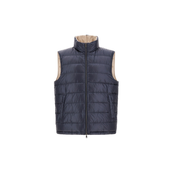 Herno Blue and Chantilly Vest in Nylon Ultralight | Men's Jackets | Luxury Shoes 