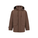 Herno Brown Hooded Parka in 2 Layers Windstopper | Men's Coats | Luxury Shoes 