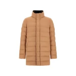 Herno Camel Carcoat in Cashmere, Silk and Monogram | Men's Coats | Luxury Shoes 