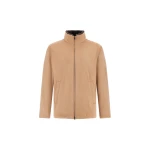 Herno Camel Resort Bomber Jacket in Suede-Effect Microfibre and Light Faux Fur | Men's Jackets | Luxury Shoes 