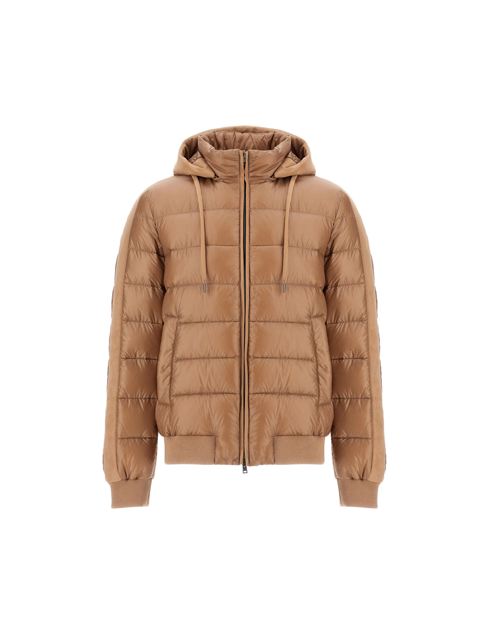 Herno Camel Resort Bomber Jacket in Ultralight Nylon and Suede-Effect Microfibre Herno Camel Resort Bomber Jacket in Ultralight Nylon and Suede-Effect Microfibre | Men's Jackets | Luxury Shoes