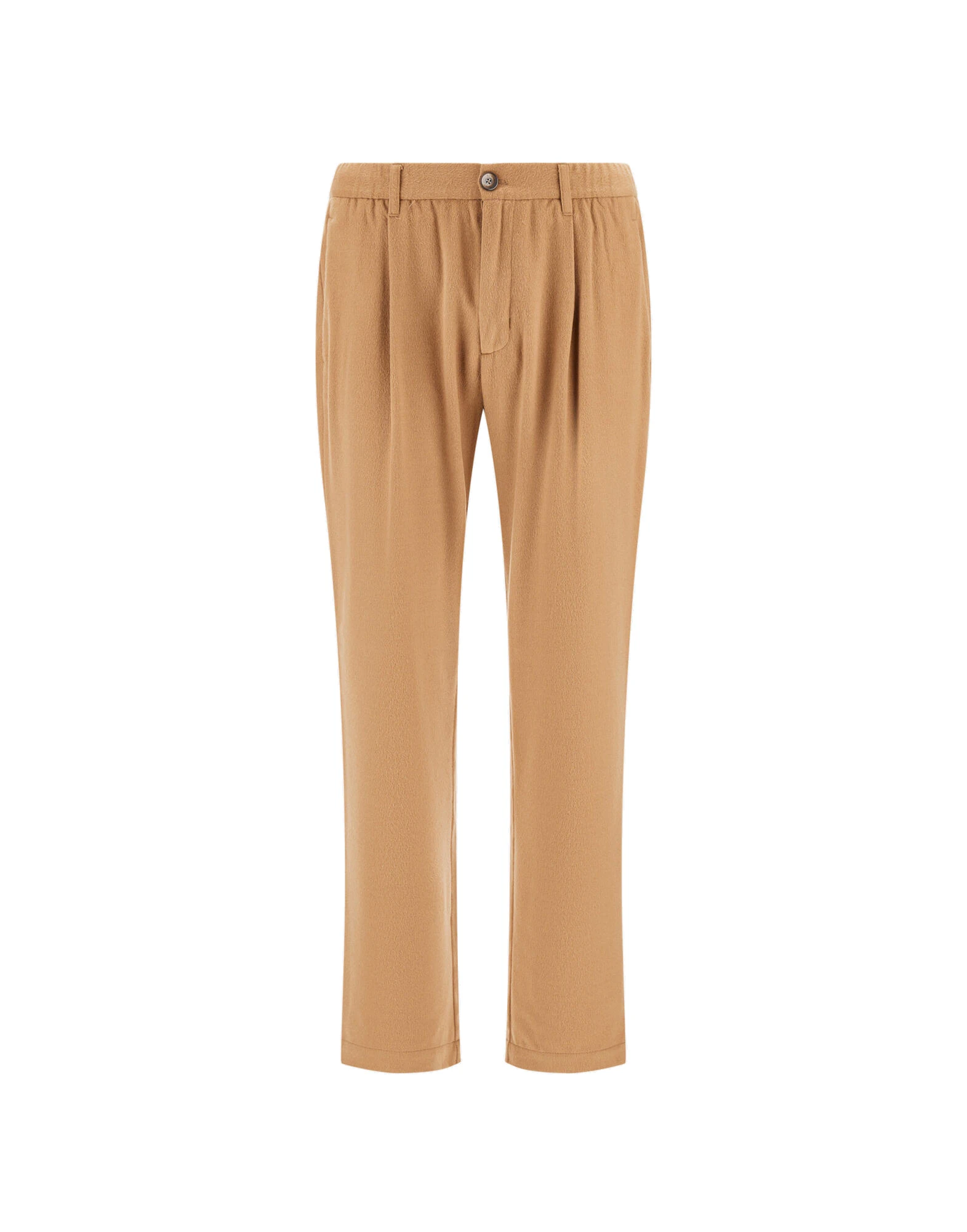 Herno Camel Resort Trousers in Wool-Blend Melange Flannel Herno Camel Resort Trousers in Wool-Blend Melange Flannel | Men's Trousers | Luxury Shoes