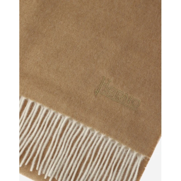 Herno Camel Scarf in Cashmere | Men's Scarves | Luxury Shoes 