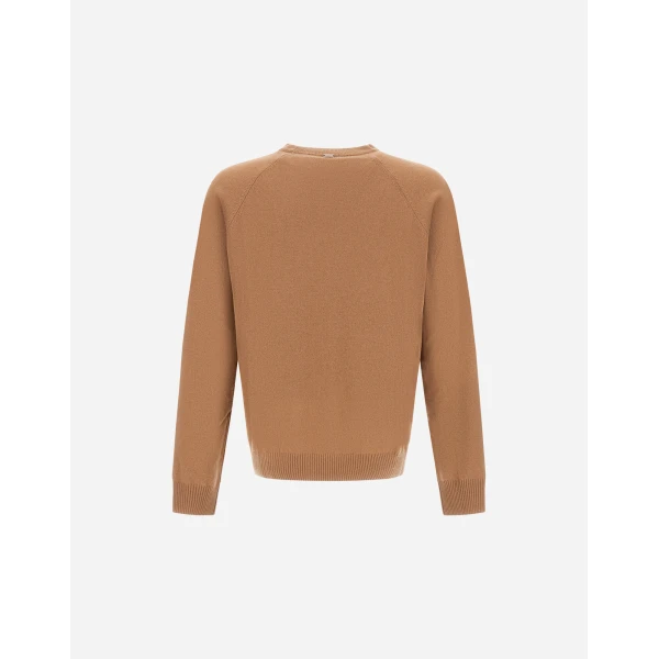 Herno Camel Sweater in Cashmere | Men's Knitwear | Luxury Shoes 