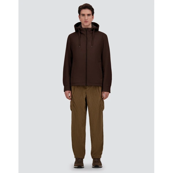 Herno Cashmere Cloth, Mohair and Suede-Effect Jacket in Dark Brown | Men's Jackets | Luxury Shoes 
