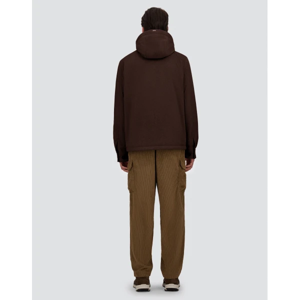 Herno Cashmere Cloth, Mohair and Suede-Effect Jacket in Dark Brown | Men's Jackets | Luxury Shoes 