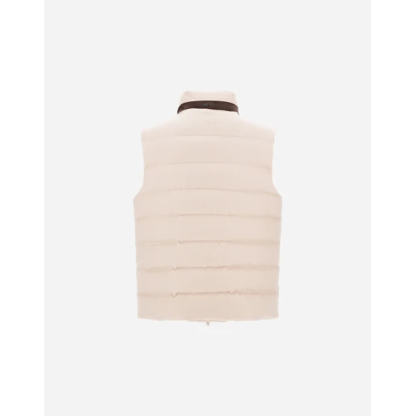Herno Cashmere and Silk Vest with Monogram in Chantilly | Men's Jackets | Luxury Shoes 