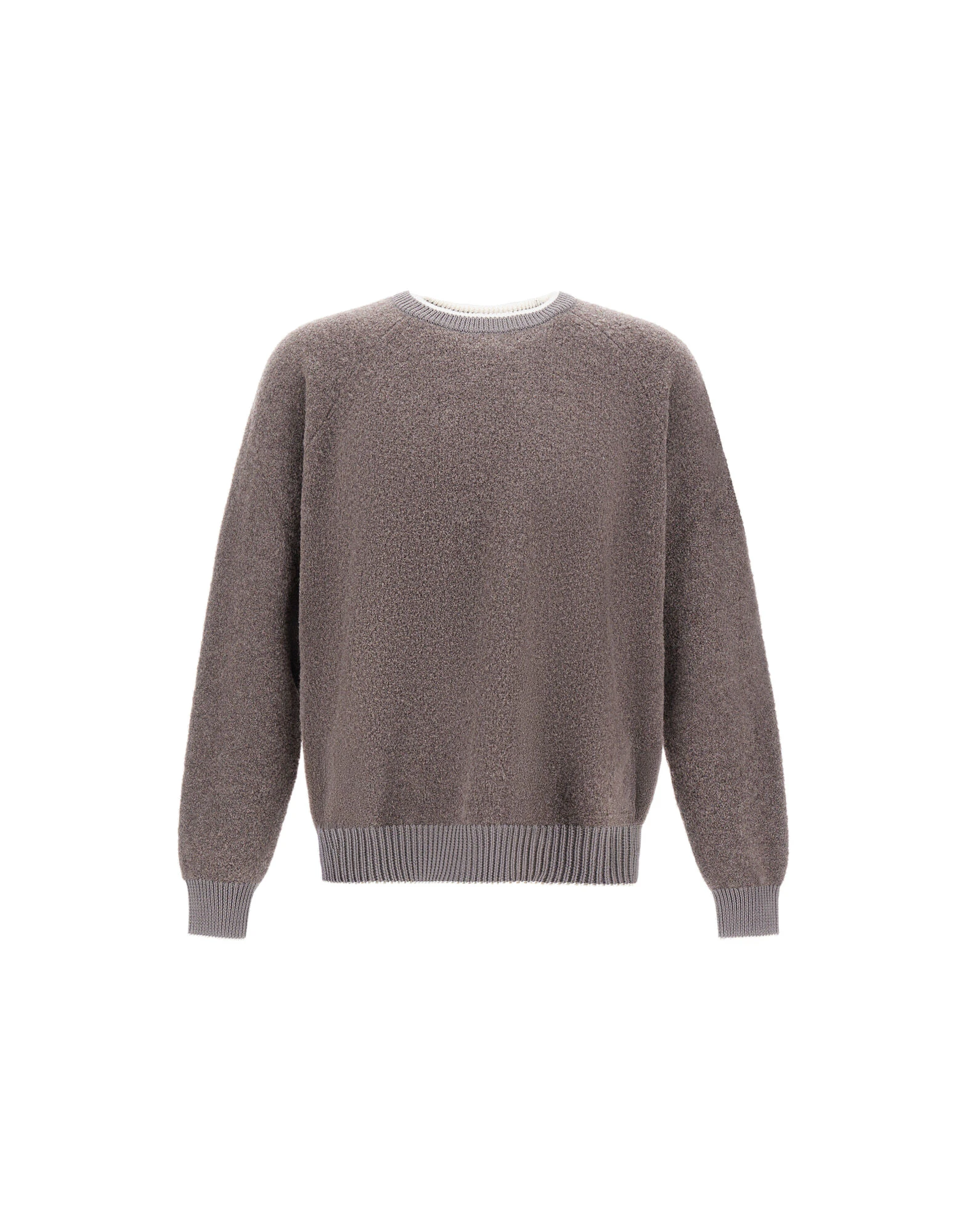 Herno Cashmere and Wool Bouclé Jumper in Light Taupe Herno Cashmere and Wool Bouclé Jumper in Light Taupe | Men's Knitwear | Luxury Shoes