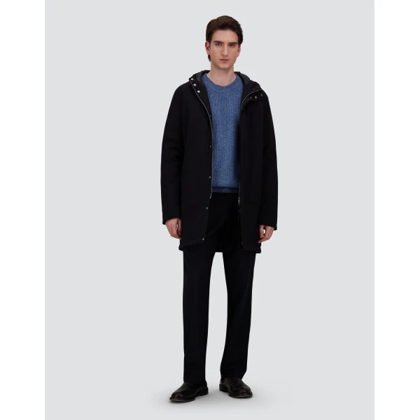 Herno Cashmere and Wool Fisherman's Rib Sweater in Light Blue | Men's Knitwear | Luxury Shoes 