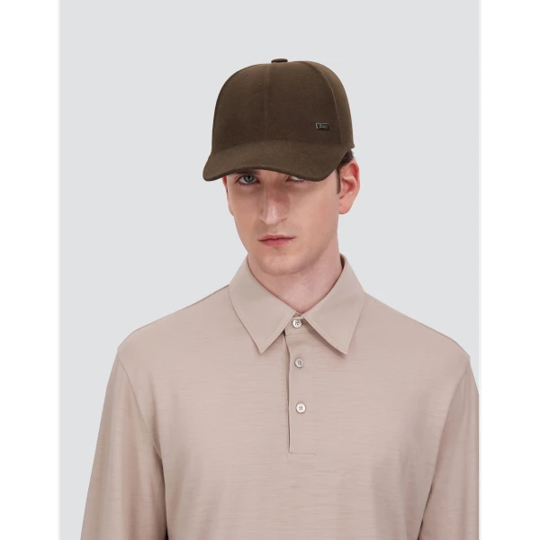 Herno Casual Wool Baseball Cap in Light Military | Men's Hats | Luxury Shoes 