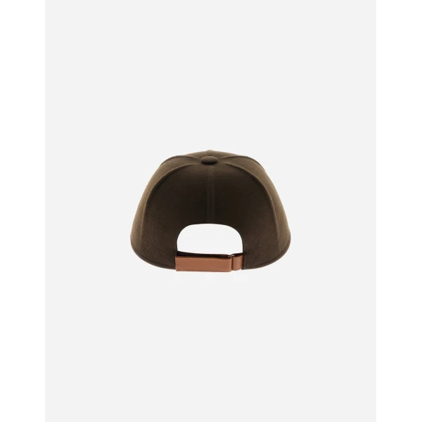 Herno Casual Wool Baseball Cap in Light Military | Men's Hats | Luxury Shoes 