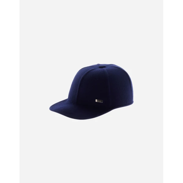 Herno Casual Wool Baseball Cap in Navy Blue | Men's Hats | Luxury Shoes 
