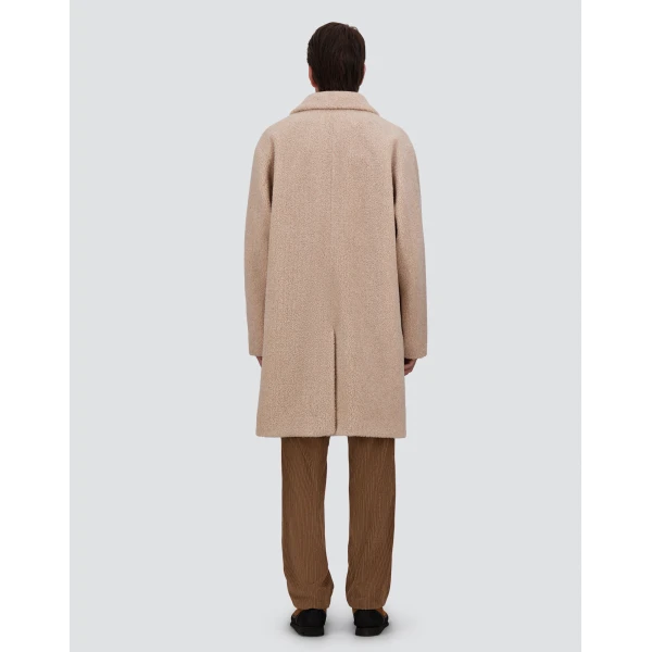 Herno Chantilly Coat in Melange Teddy | Men's Coats | Luxury Shoes 