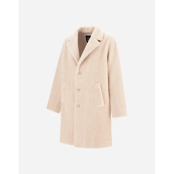 Herno Chantilly Coat in Melange Teddy | Men's Coats | Luxury Shoes 
