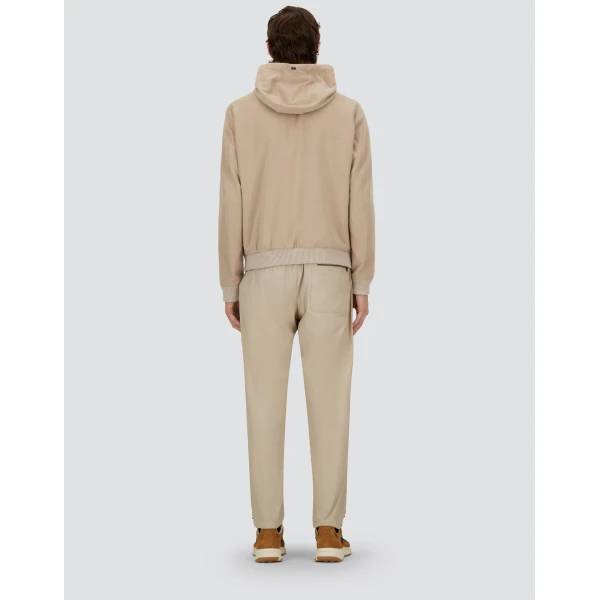 Herno Chantilly Resort Hooded Jacket in Wool-Blend Melange Flannel | Men's Jackets | Luxury Shoes 