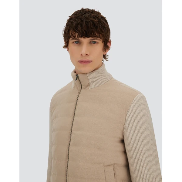 Herno Chantilly Resort Jacket in Wool-Blend Melange Flannel | Men's Jackets | Luxury Shoes 