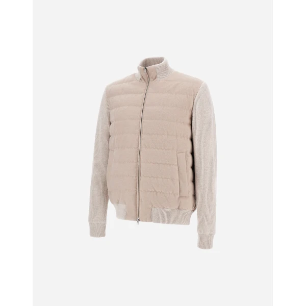 Herno Chantilly Resort Jacket in Wool-Blend Melange Flannel | Men's Jackets | Luxury Shoes 