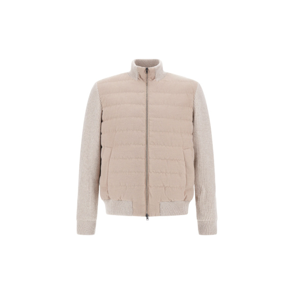Herno Chantilly Resort Jacket in Wool-Blend Melange Flannel | Men's Jackets | Luxury Shoes 