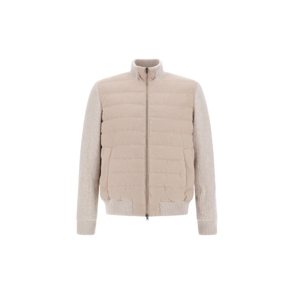 Herno Chantilly Resort Jacket in Wool-Blend Melange Flannel | Men's Jackets | Luxury Shoes 