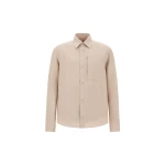 Herno Chantilly Resort Overshirt in Fade-Effect Linen | Men's Jackets | Luxury Shoes 