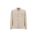 Herno Chantilly Resort Overshirt in Lightweight Matt Nylon and Suede-Effect Microfibre | Men's Jackets | Luxury Shoes 